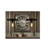 Mylights Retro Sıralı Ikili Avize Kafes Avize En 60 Cm