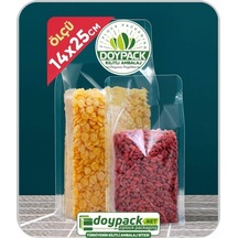 Doypack Şeffaf Flatt Bottom 14 x 25 CM 500'lü