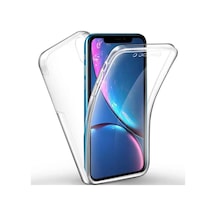 İphone 13 Pro İle Uyumlu Kılıf 360 Şeffaf Hem Ön Hem De Arka Yüzünü Koruyan Toz Ve Kirden Koruyan Transparan 2 Parça Tam Koruma Silikon Kılıf