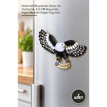 2 Adet Kartal Figürü Magnet Dekoratif Buzdolabı Süsü Ve Hediyelik, 6,5 Cm Boyunda, Figür Magnet Eagle Figurine