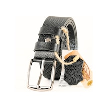 Hakiki Manda Derisi Erkek Kemer 3.5 CM Siyah Klasik Kumaş Kemer Çok Renkli