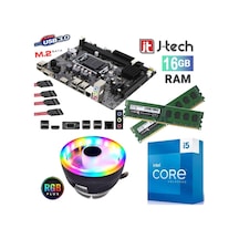 J-Tech X83 i5-2400 İşlemci + 16 GB DDR4 Ram + H61 Anakart + RGB CPU Fan Bundle Set