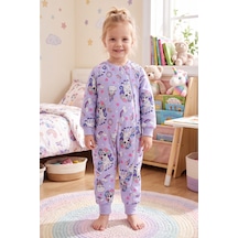Babymod Elyaf Dolgulu 2.5 Tog 100% Pamuk Penye Astarlı Premium Kalite Kız Çocuk Uyku Tulumu Lila