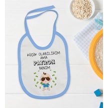 BK Kids Patron Benim Tasarımlı Mavi Bebek Mama Önlüğü-1