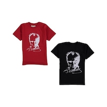 A.L.M Kids Kız Çocuk T-Shirt Atatürk Baskılı Imzalı Tişörtler (5-12 Yaş)