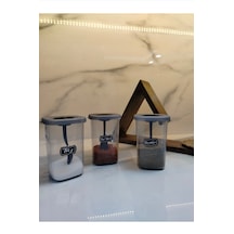 Mdklife Kendinden Kapaklı Kaşıklı Baharat Seti Pvc 400ml Beyaz