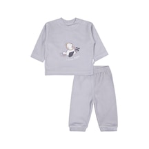 Albimini Velboa Uçaklı Erkek 2li 1-6 Ay Takım - Mavi