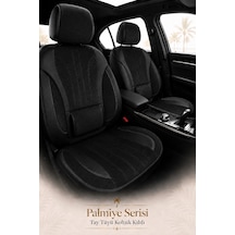 Audi Q3 2011 Sonrası Uyumlu Palmiye Serisi Siyah Bel Destekli Tay Tüyü Koltuk Kılıfı