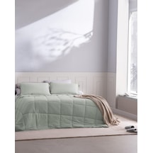 Madame Coco İlus Çift Kişilik Bambu Comforter Set - Mint Yeşili Yeşil