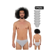 Cnt Erkek Slip Külot Boxer Bel Likralı 6'lı Premium Kutuda Gri Gri