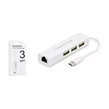 Hadron Hdx7007 Type-c Hub Combo 3-usb + Lan Beyaz