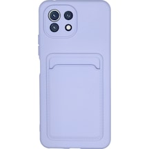 Zengemtx Newface Xiaomi Mi 11 Kılıf Kelvin Kartvizitli Silikon - Lila