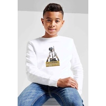 Tshirthane Pubg Baskılı Unisex Çocuk Beyaz Sweatshirt (534763249) Beyaz