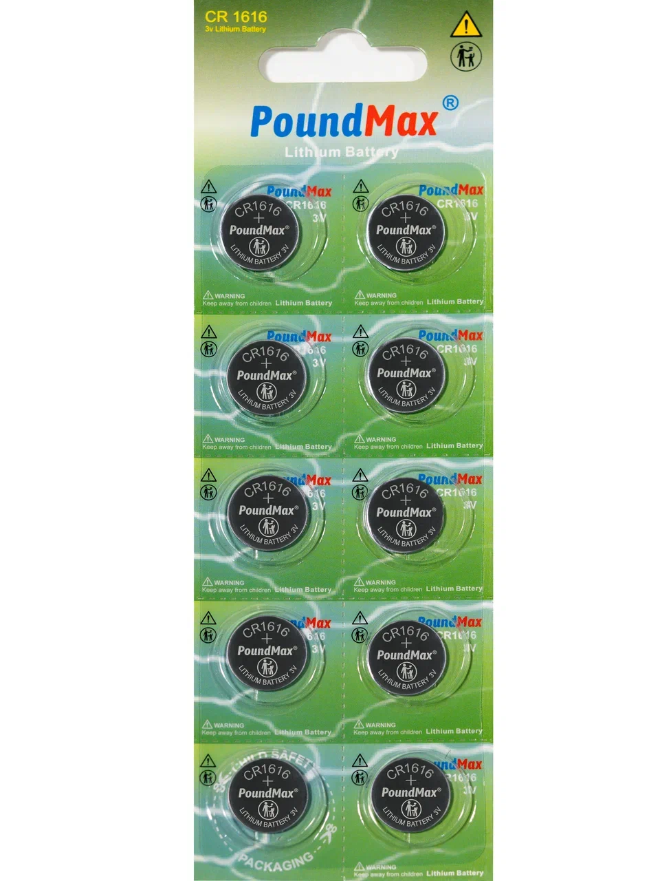 10 X Poundmax 1616 Cr1616 Dl1616 3v Lityum Madeni Para Pilleri