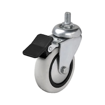 Hts 354 - 75x25 Mm Pvc Makaralı Vidalı Frenli Teker 4 Adet Çok Renkli