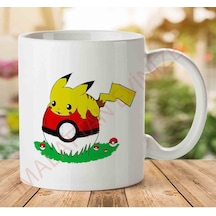 1-1751 Pokemon Pikachu On Holiday İki Tarafı Baskılı Kupa Bardak.jpg Çok Renkli