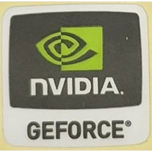 OEM Nvidia Geforce Sticker Etiket Yuvarlak Kenarlı D115