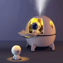 Yucama Astronot Mini Hava Nemlendirici Gece Lambası Mist Difüzör - Beyaz/şarj Oluyor