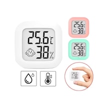 Powermaster Pm-6235 Mini Oda Termometresi Dijital Ekranlı Derece Nem Ölçer -50 +70 Derece Arası Çalışır 43x43x13mm