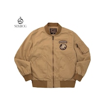 Retro İş Kıyafeti Yeni Moda Beyzbol Ceketi Erkek Pilot Ceketi Haki