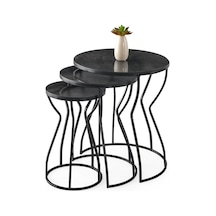 Lale 3'lü Yuvarlak Köşe Zigon Sehpa Mdf 001