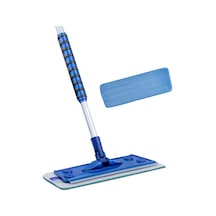Mikrofiber Tekli Mop Set - Yalnızca Kuru Bez Dahil 1 Adet , Islak Bez İçermez, 90-156 Cm Teleskopik Alüminyum Sap, 360 Derece Dönen Cırtlı Başlık, Toz Alma Ve Kuru Silme İçin