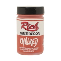 Rich Multidecor Chalked Akrilik Boya - 100Cc - Retro Kırmızı - N: