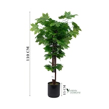 Yapay Çiçekçiniz Çim Detaylı Saksıda 110 Cm Yapay Çınar Ağacı