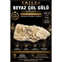 Sertifikalı Beyaz Çöl Gülü Selenit Taşı Kütle - 15 Cm Koleksiyonl