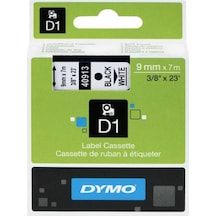 Dymo 40913 Beyaz/Siyah D1 Yedek Şerit 9 MM X 7 M