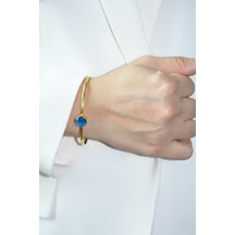 Kadir Jewellery Zirkon Taşlı Ayarlanabilir 22 Ayar Altın Kaplama Bilezik Çok Renkli