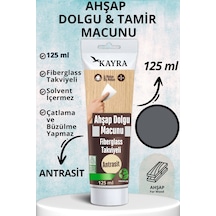 Antrasit Renk Ahşap Tamir Macunu 125 Ml Mobilya Masa Dolap Sehpa Çizik Çatlak Giderici Parke Çatlak Dolgusu Parke Çizik Tamiri Lamine Parke Ve Ahşap Yüzeyler İçin Onarıcı Macun Tahta Tamirat Macunu Antrasit