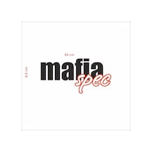 Mafia Spec Araç Yazısı Sticker Beyaz - 785710734