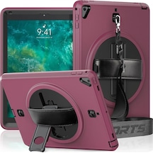 Ilkeshop Newface İpad 5 Air 9.7 Kılıf Strap-c Otterbox Tablet Kapak - Mürdüm