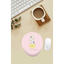 Oyuncu Kediler Desenli Bilek Destekli Mouse Pad Mousepad