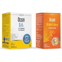 Ocean D3 K2 Damla 20 Ml + Ocean Vitamin C 1000 Mg 30 Tablet