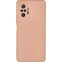 Newface Xiaomi Redmi Note 10 Pro Kılıf Nano İçi Kadife Silikon - Pudra pudra
