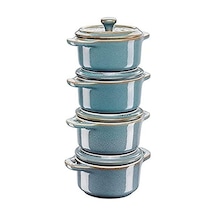 Mini Cocotte Set, 4'lü, Yuvarlak, Ceramic By 0