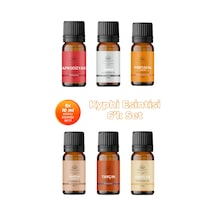 Kyphi Esintisi Oda Kokusu 6'lı Set- Doğal Esansiyel Uçucu Yağ, Difüzör Esansı, Buhurdanlık Yağı Karışık