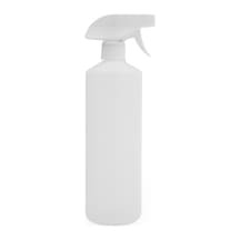 100 Adet - 750ml Plastik Şeffaf Boş Şişe, Beyaz Triger Sprey Aparatlı