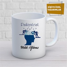 Kişiye Özel İsim Yazılabilir Psikiyatrist Kupa Bardak Çok Renkli