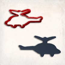 Helikopter Kurabiye Kalıbı Şekillendirici Kopat KIrmızı