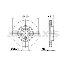 Braxis Ae0686 Ön Fren Aynası Havalı Toyota Carina Corona 2.0 St 191 92-97 255x5 4351205020