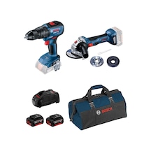 Bosch Akülü Solo Set GSR 18v-50 Solo + GWS 180 Li Solo 2 X 5.0 Akü + Kanvas Çanta Bosch Akülü Solo Set GSR 18v-50 Solo + GWS 180 Li Solo 2 X 5.0 Akü + Kanvas Çanta