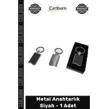Anahtarlık Şık Tasarım Dayanıklı Paslanmaz Çelik Lazer Baskı Kaliteli Lüks Metal Anahtarlık Siyah -