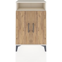 Arges Komodin 3 Raflı 2 Kapaklı 60x30x96 Aytaşı-çam Aytaşı
