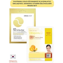 Dermal 3 Katmanlı Gold Göz Maskesi + Vitamin Özlü Kolajen Maskesi