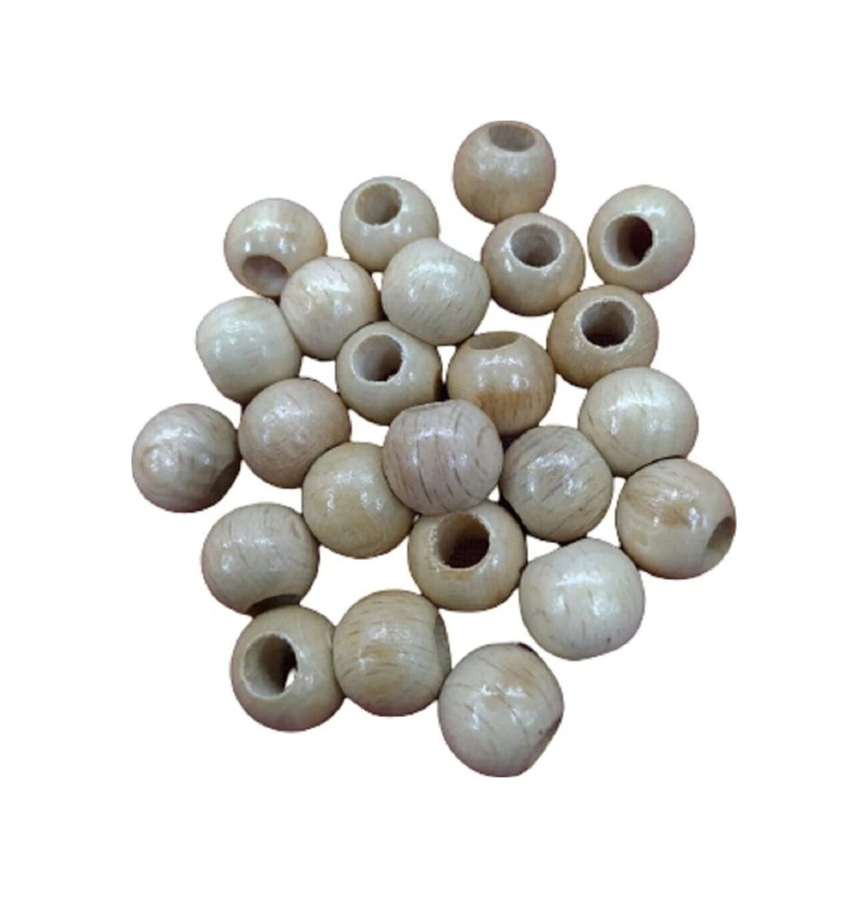 12 Mm Cilalı Ahşap Boncuk 100 Gr - 150 Adet