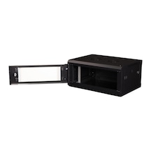 Lande - 4u 19" Duvar Tipi Rack Kabinet Genişlik: 600 Mm Derinlik: 450 Mm Siyah