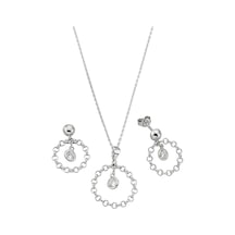 925 Ayar Gümüş Zincir Model Tasarım Set - 67020902 Gümüş